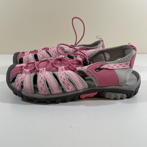 Women's Sports Hiking Walking Sandals Size 6 Breast Cancer Awareness Pink/Gray - Picture 7 of 16